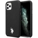 U.S. Polo Husa TPU U.S. Polo Wrapped pentru Apple iPhone 11 Pro, Neagra USHCN58PUBK