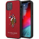 U.S. Polo Husa U.S. Polo Embroidery Book pentru Apple iPhone 12 Pro Max, Rosie USFLBKP12LPUGFLRE