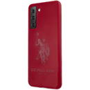 U.S. Polo Husa TPU U.S. Polo Double Horse pentru Samsung Galaxy S21+ 5G, Rosie USHCS21MSLHRTRE