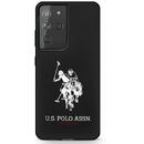 U.S. Polo Husa TPU U.S. Polo Big Horse pentru Samsung Galaxy S21 Ultra 5G, Neagra USHCS21LSLHRBK