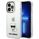 Karl Lagerfeld Husa telefon Karl Lagerfeld pentru iPhone 14 Pro Max, Choupette Logo, Plastic, Transparent