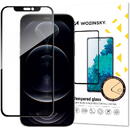 WZK Folie Protectie Ecran WZK pentru Apple iPhone 13 Pro / Apple iPhone 13, Sticla securizata, Full Face, Full Glue, Neagra