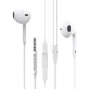 Borofone Handsfree Casti EarBuds Borofone BM30, Cu microfon, 3.5 mm, Alb