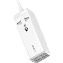 Ldnio Power strip with 1 AC socket, 2x USB, 2x USB-C LDNIO SC1418, 2500W (white)