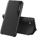 Hurtel Eco Leather View Case cover for Samsung Galaxy A54 5G with a flip stand black