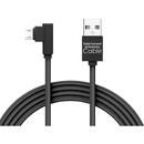 Delight Delight - Cablu de date Micro USB, Gamer, execuţie 90° - negru, 2m -2A