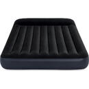 Intex Saltea gonflabila pentru camping 64150, 2 locuri, neagra, acoperita cu velur, pompa electrica inclusa, 203 x 152 x 25 cm