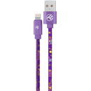 Tellur Cablu Graffiti Tellur USB to Lightning,  3A, 1m, mov