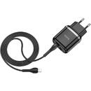 Hoco N4 2xUSB-A, 12W, 2.4A + Cablu Lightning 1m