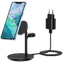 choetech Wireless charger Choetech with stand 3in1 (black)