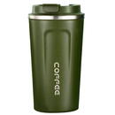 Techsuit Techsuit - Thermos Mug - with Lid for Coffe, Portable, Stainless Steel, 380ml - Green