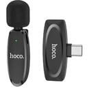 Hoco Microfon pentru Telefon cu Mufa Type-C 80mAh - Hoco Crystal (L15) - Black