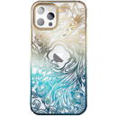 KINGXBAR Luxury iPhone 14 Pro Case with Kingxbar Phoenix Crystals - Gold and Blue