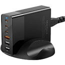 BlitzWolf BW-S25, 75W, 3x USB + 3x USB-C  Negru