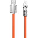 Dudao Angled cable USB - USB C 120W rotation 180° Dudao 120W 1m - orange