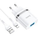 Hoco N1 USB-A, 10W, 2.4A + Lightning White