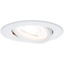 Paulmann RECESSED LUMINAIRE NOVA COIN LED DIM PIVOTING GU10 MAX.35W 84MM 230V white matt