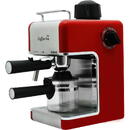 Samus CAFFECCINO RED,800 W, Capacitate 0.24 l, Presiune pompa 3.5 bar, Rosu/Argintiu
