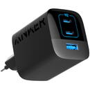 Anker 336, 67W, 2x USB-C, 1x USB-A, PowerIQ 3.0, Negru