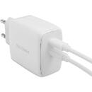 Ricomm Wall Charger 65W GaN Ricomm RC652 EU, 2xUSB-C + 2.1m USB-C Cable