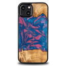 Bewood Bewood Unique Vegas wood and resin case for iPhone 13 - pink and blue