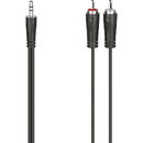 Hama Audio Cable, 3.5 mm Jack Plug - 2 RCA Plugs, Stereo, 1.5 m