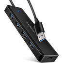 AXAGON HUE-C1C, 4x USB 3.2 Gen 1, 0.2m, USB-A, Negru