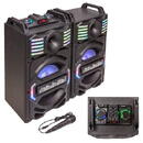 Party SET 2 BOXE KARAOKE 1 ACTIV + 1 PASIV 10"/25CM 350W RMS BT/SD/AUX