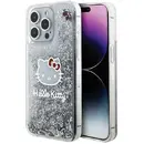 Hello Kitty Hello Kitty Liquid Glitter Charms Kitty Head case for iPhone 15 Pro Max - silver