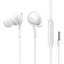 JOYROOM Wired Earphones JR-EW02, Half in Ear (White)