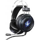 rebeltec Casti gaming over-ear, Thor, microfon, Difuzoare iluminate, Conexiune USB, Negru