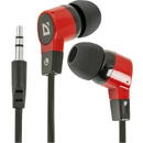 defender Casti audio BASIC 619, cu fir, microfon, Negru/Rosu