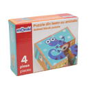 MomKi PUZZLE DIN LEMN CU ANIMALE, 4 PIESE