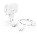 Hama Charger with Lightning Charging Cable, 12 W, 1.0 m, white