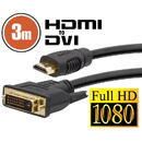 Delight Cablu DVI-D / HDMI • 3 mcu conectoare placate cu aur