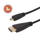 GLOBIZ Cablu micro HDMI • 3 mcu conectoare placate cu aur