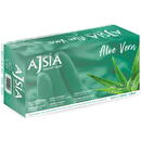 AJSIA Manusi latex AJSIA Aloe Vera, unica folosinta, nepudrate, 0.16mm, 100 buc/cutie - verzi - marime L