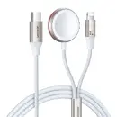 JOYROOM Joyroom 2 in 1 Lightning cable and inductive charger for Apple Watch 1.5m white (S-IW012)