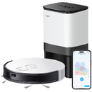 TP-LINK Aspirator robot RV20 Mop Plus, Aspirator & Mop & Statie, Sistem MagSlim LiDAR, 2700 Pa, Ultra-Slim 7.8 cm, Autonomie de pana la 3 ore, 2600 mAh, Recipient apa 300 ml, Golirea automata - capacitate 4L, aspirare silentioasa, Alb/Negru