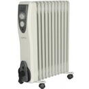 Luxpol Calorifer electric cu ulei LGO-11, 700-2000W, 11 elementi, 3 trepte de putere, Termostat, Alb