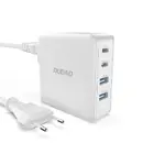 Dudao GaN 100W fast wall charger 2 x USB-C / 2 x USB Dudao A100EU - white