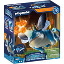 Playmobil PLAYMOBIL 71082 Dragons: The Nine Realms - Plowhorn & D'Angelo, Construction Toy (With Crystal Rock to Blow Up)