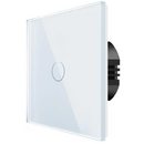 Spring Spring One Gang, One Way Touch Switch, Glass White