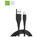 GOLF Cablu USB iPhone 5 / 6 / 7 Golf Flying Fish Fast Cable 3A NEGRU GC-64i