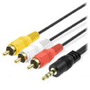 Ted Electric Cablu 3 RCA tata x jack 3,5 tata 1,2-1,5 ml. Vr-Alx