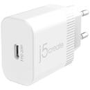 J5CREATE Incarcator de retea 20W PD USB-C  EU/ Alb