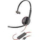 HP HP Poly Blackwire 3210 Monaural USB-C Headset +USB-C/A Adapter