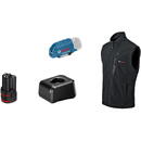 Bosch Powertools Bosch Heat+Jacket GHV 12+18V kit size XL, work clothing (black, incl. charger GAL 12V-20 Professional, 1x battery GBA 12V 2.0Ah)