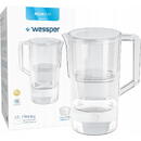 wessper Set cana filtranta cu 3 filtre Wessper, 2.5l, Alb/Transparent